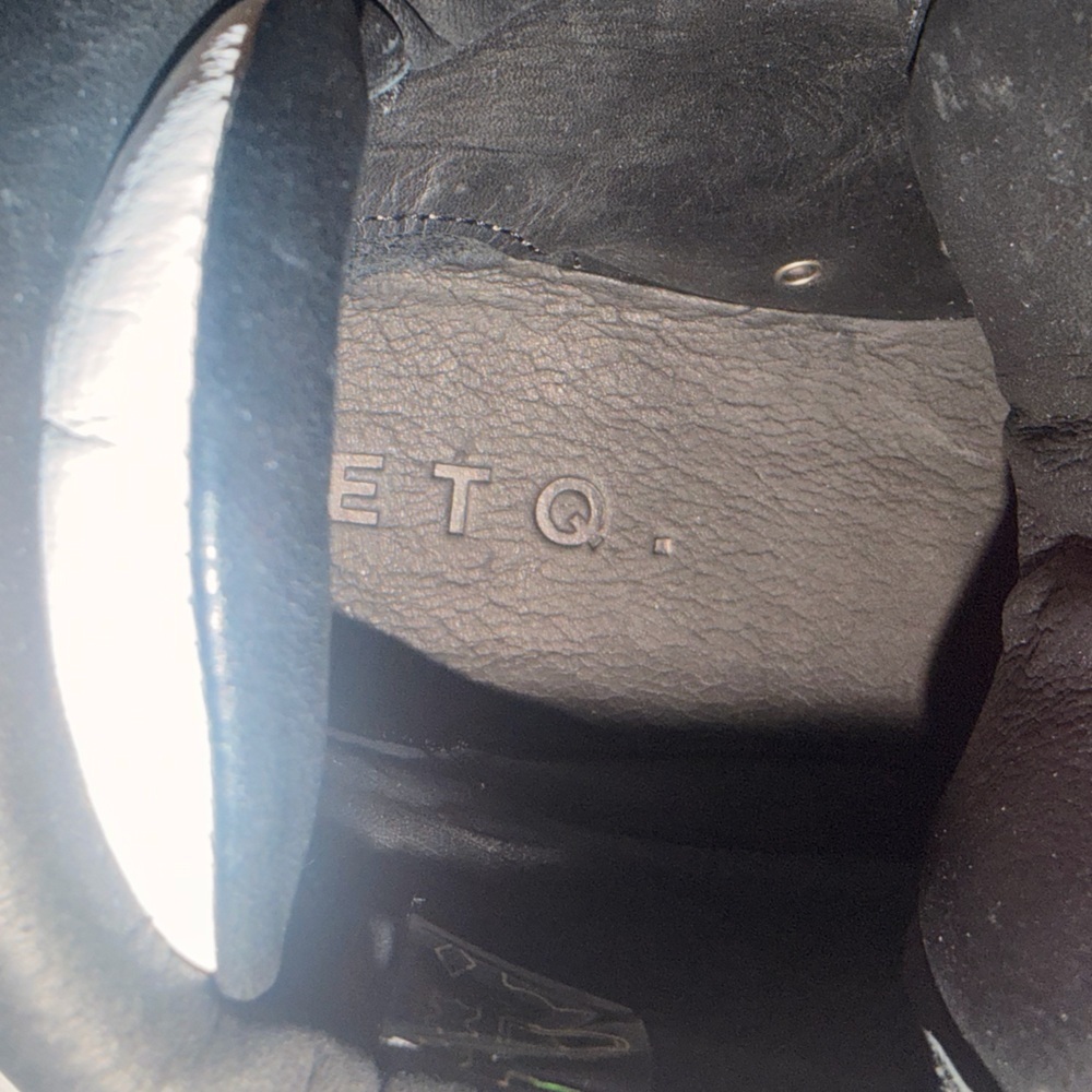 ETQ Amsterdam High 2 Leather Sneakers Black White - Picture 2 of 12